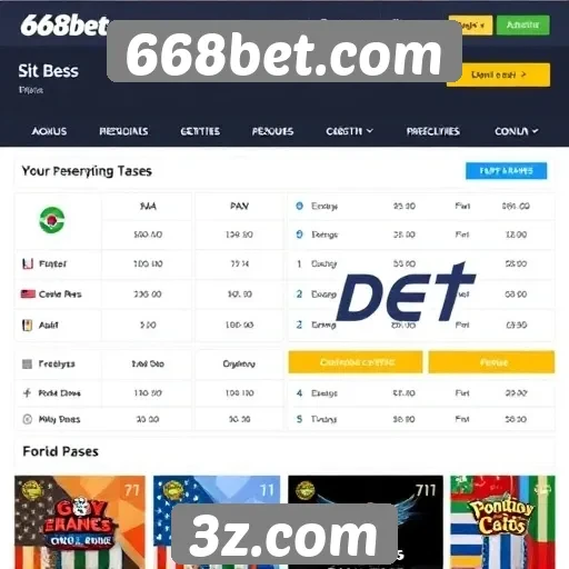 Variedade de jogos disponíveis na 668bet